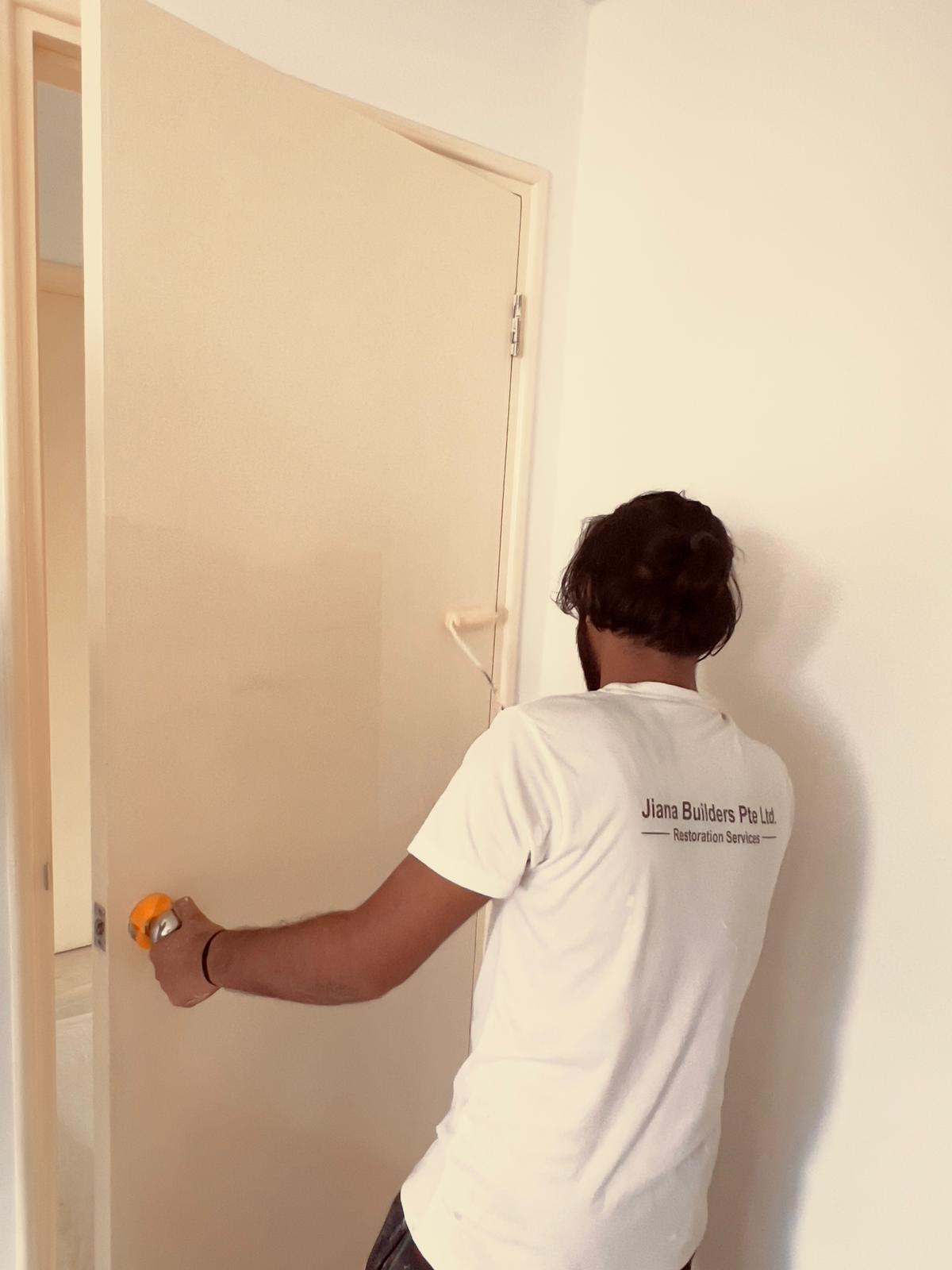 Before painting and after painting effect