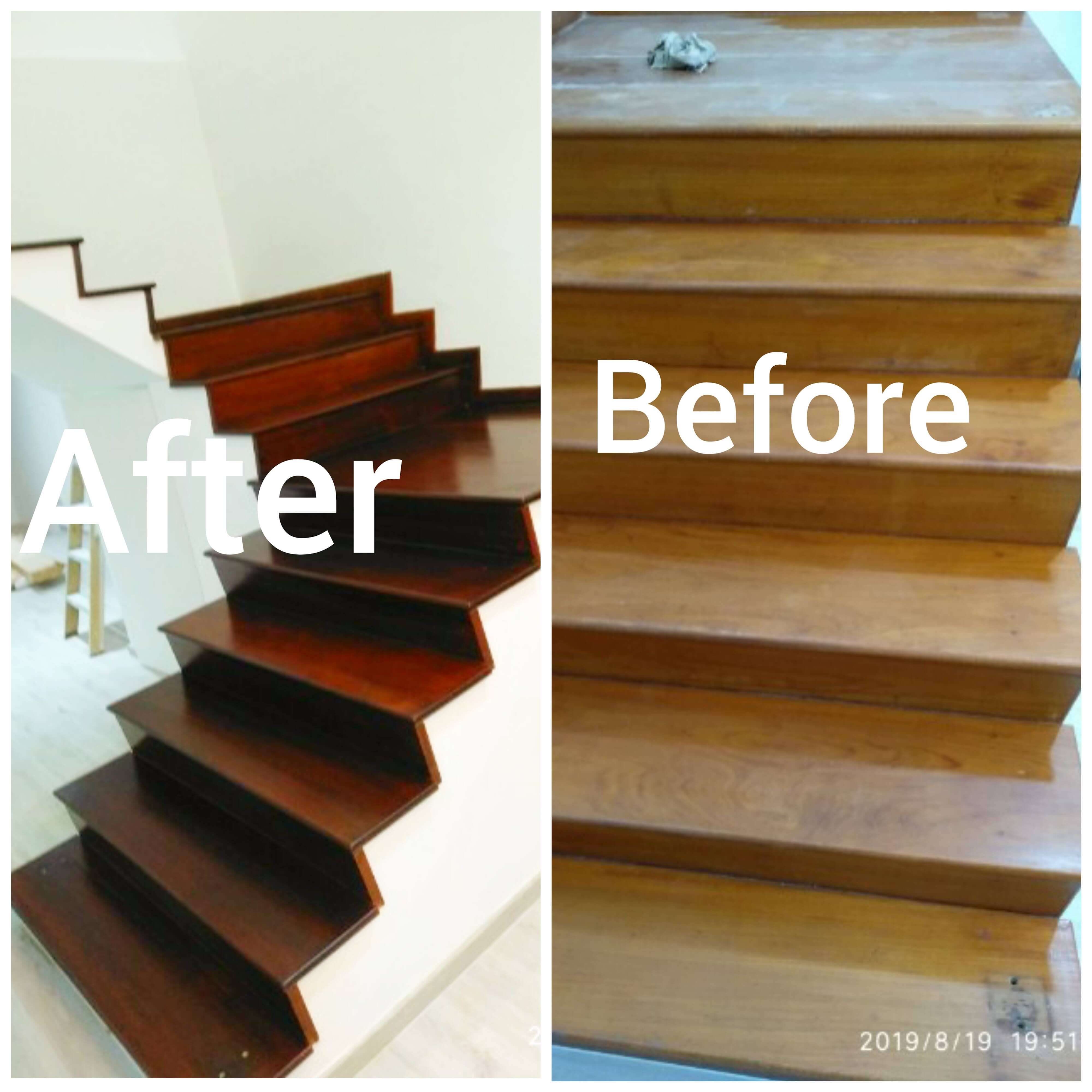 Before Parquet Decking and after parquet decking repairing.